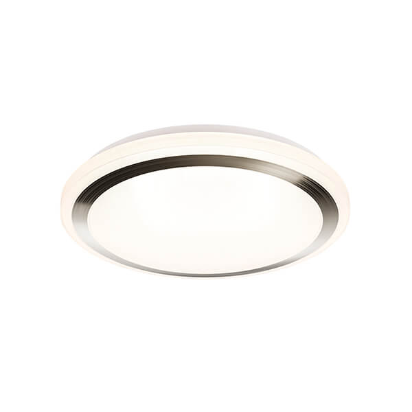DALS CFG13-CC Round Glass Flush Mount with SN Trim