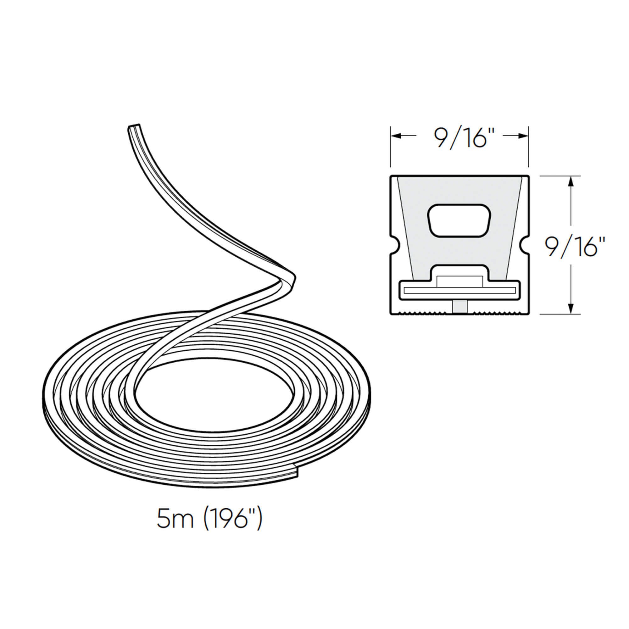 DALS DCP-NFTAP5M 5-Meter Smart Neon Tape Light