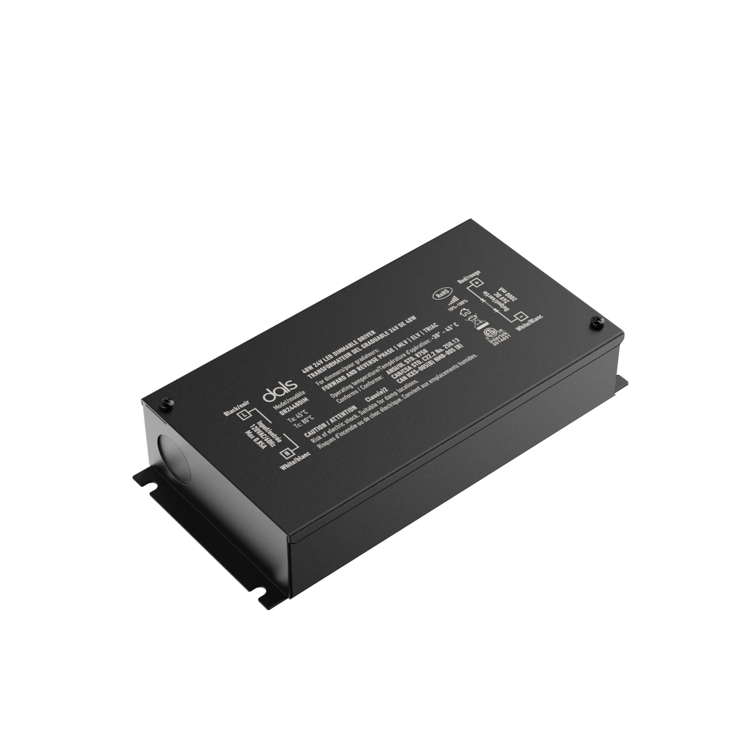 DALS DR2448DIM 48W 24V Dimmable hardwired driver, one output