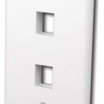 Vanco Multi-Media Keystone Wall Plates- 2 Ports & White