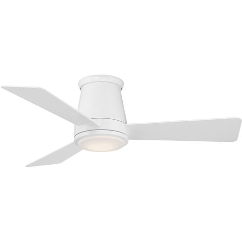 WAC Lighting F-037L-MW Hug 52 inch Matte White Flush Mount Ceiling Fans, Smart Fan