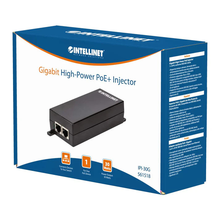 Intellinet Gigabit High-Power PoE+ Injector