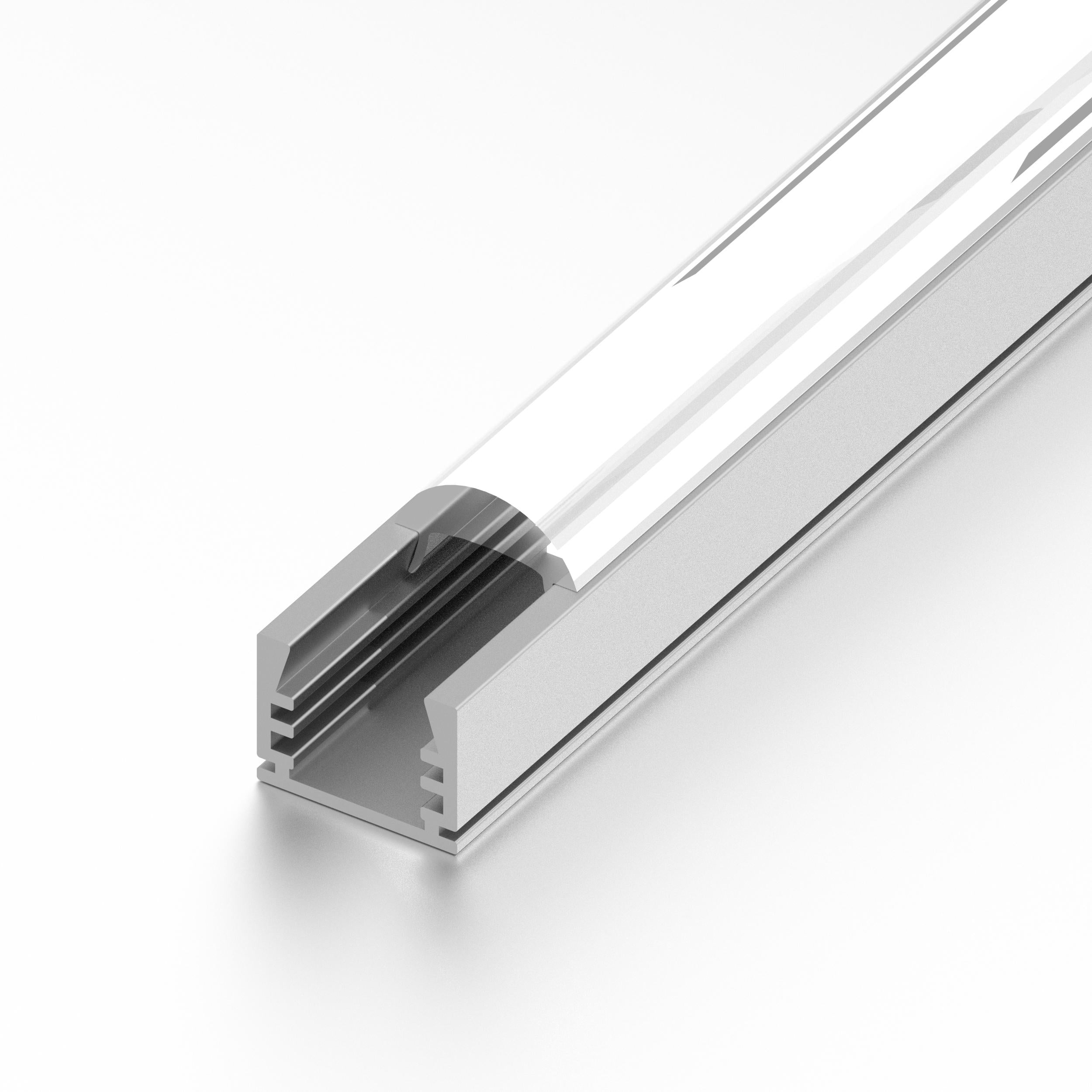 Diode Channel Bundle, GRAZER, Narrow Beam, Clear Matte Optic Lens, 1 open end cap, 1 closed end cap, 2 mounting clips