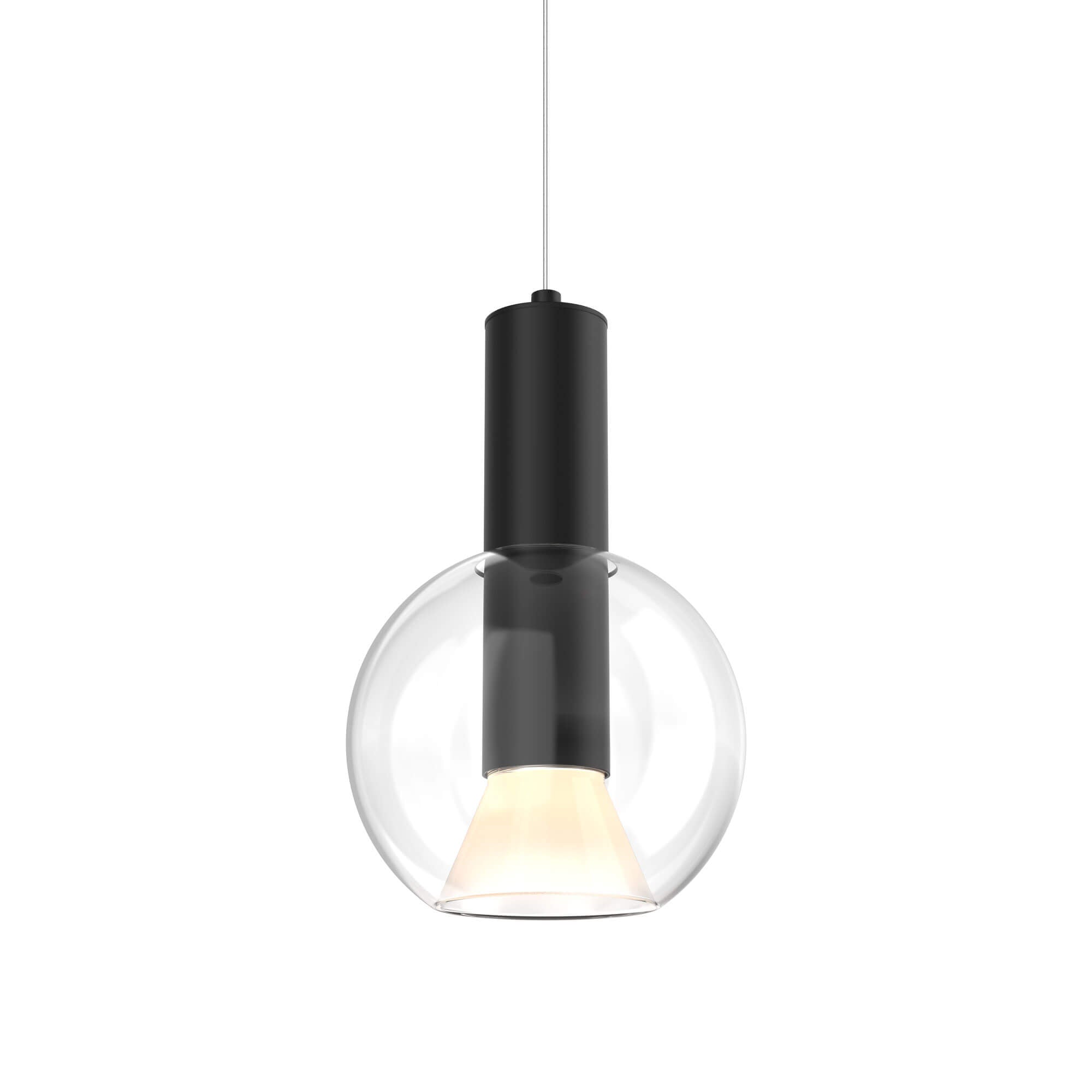 DALS IRPD-CC-BK 9in Blown glass pendant, zero gravity canopy, 5CCT