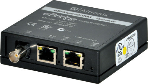 Altronix EBRIDGE100RM 1CH EOC RCVR PASS POE+ 100MBPS