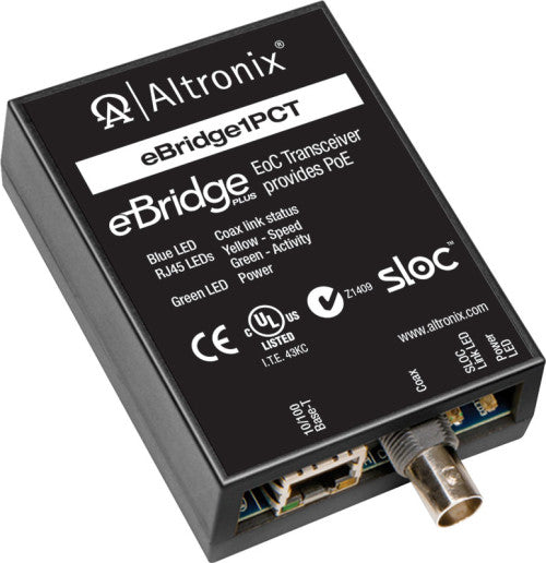 Altronix EBRIDGE1PCT IP/COAX TRNCVR W/POE
