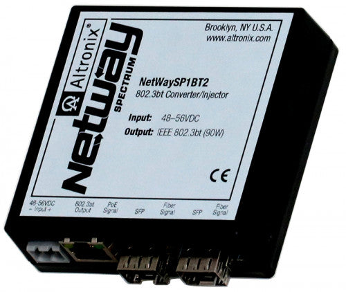 Altronix NETWAYSP1BT2 802.3bt Switch/Conv-90W/2-SFP