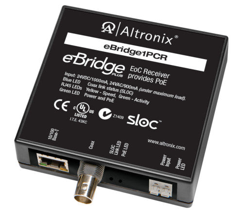 Altronix EBRIDGE1PCR IP/COAX RCVR W/POE