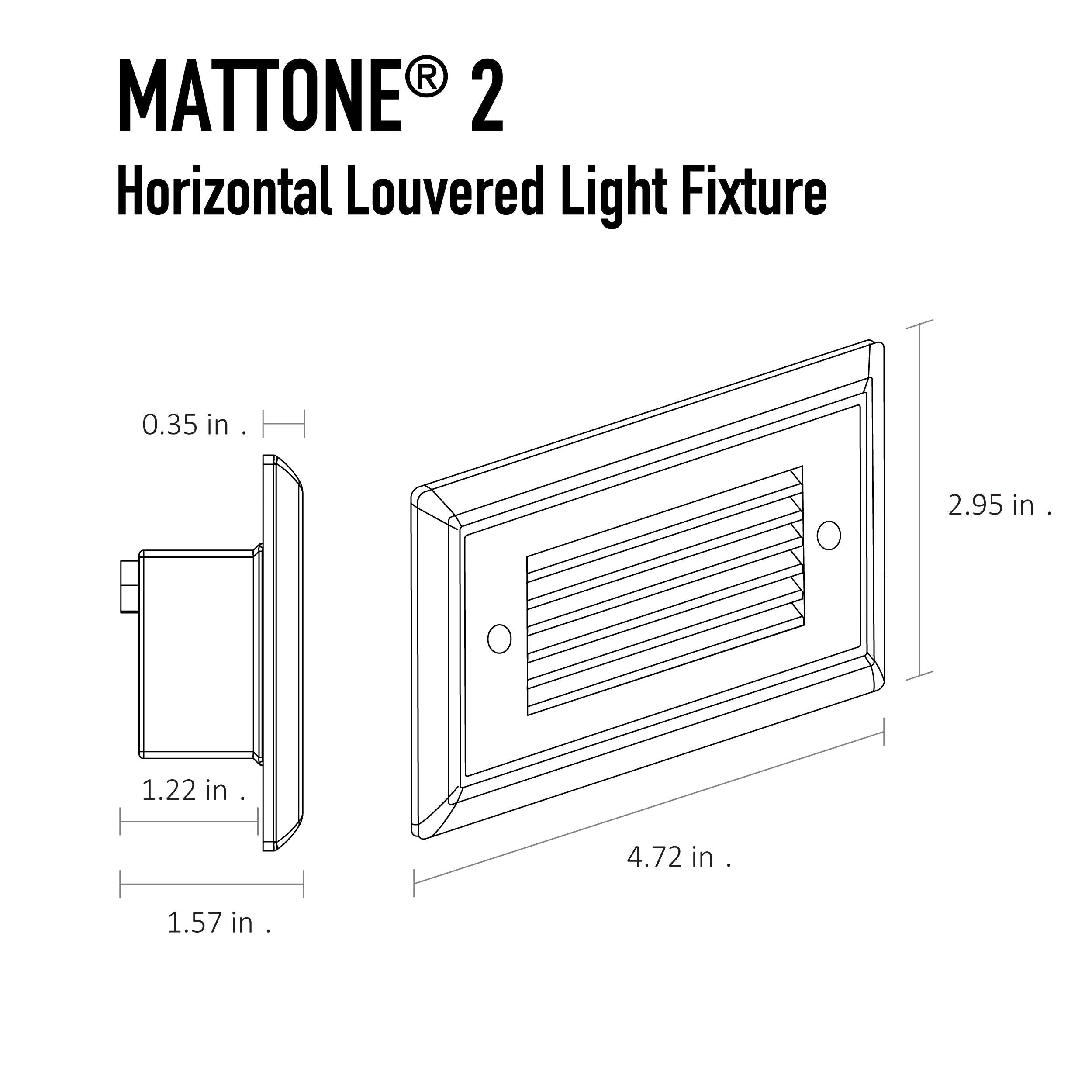 Diode MATTONE 2 Step Light - Vertical Louvered, Bronze