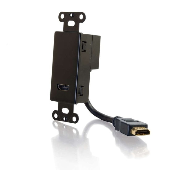 C2G CG41045 HDMI Pass Through Wall Plate - Black