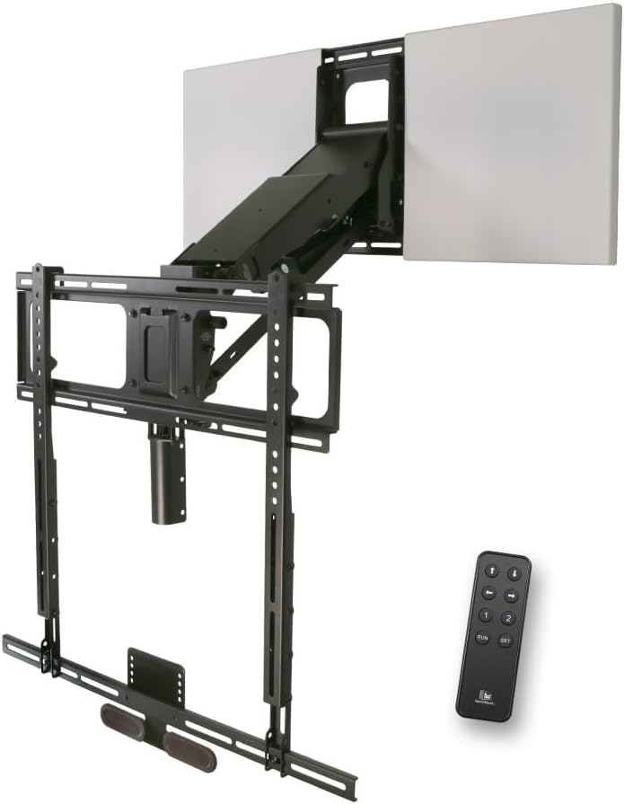 MantelMount Motorized Drop Down & Swivel TV Mount