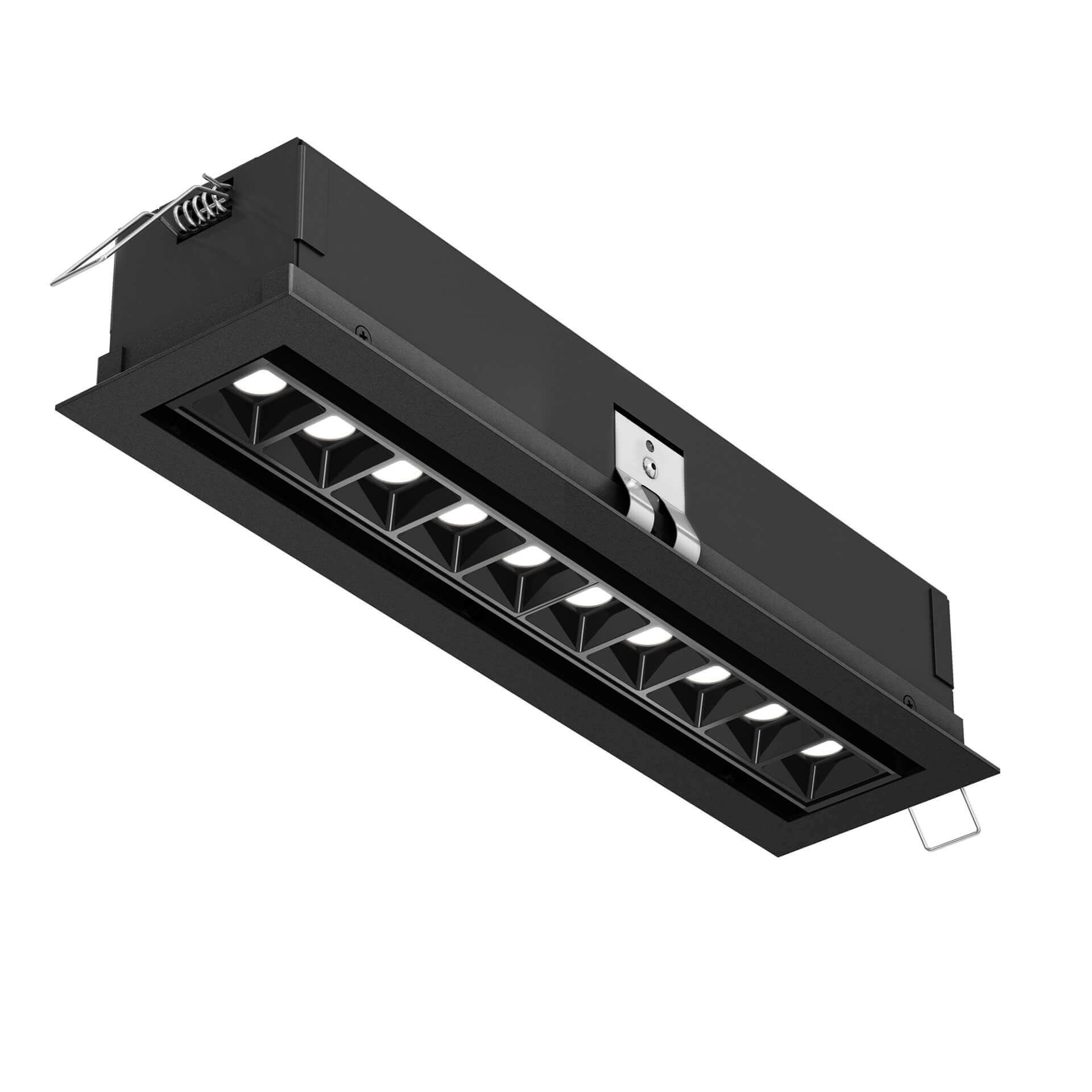 DALS MSL10G-CC-BK Recessed 5CCT linear with 10 mini swivel spot lights