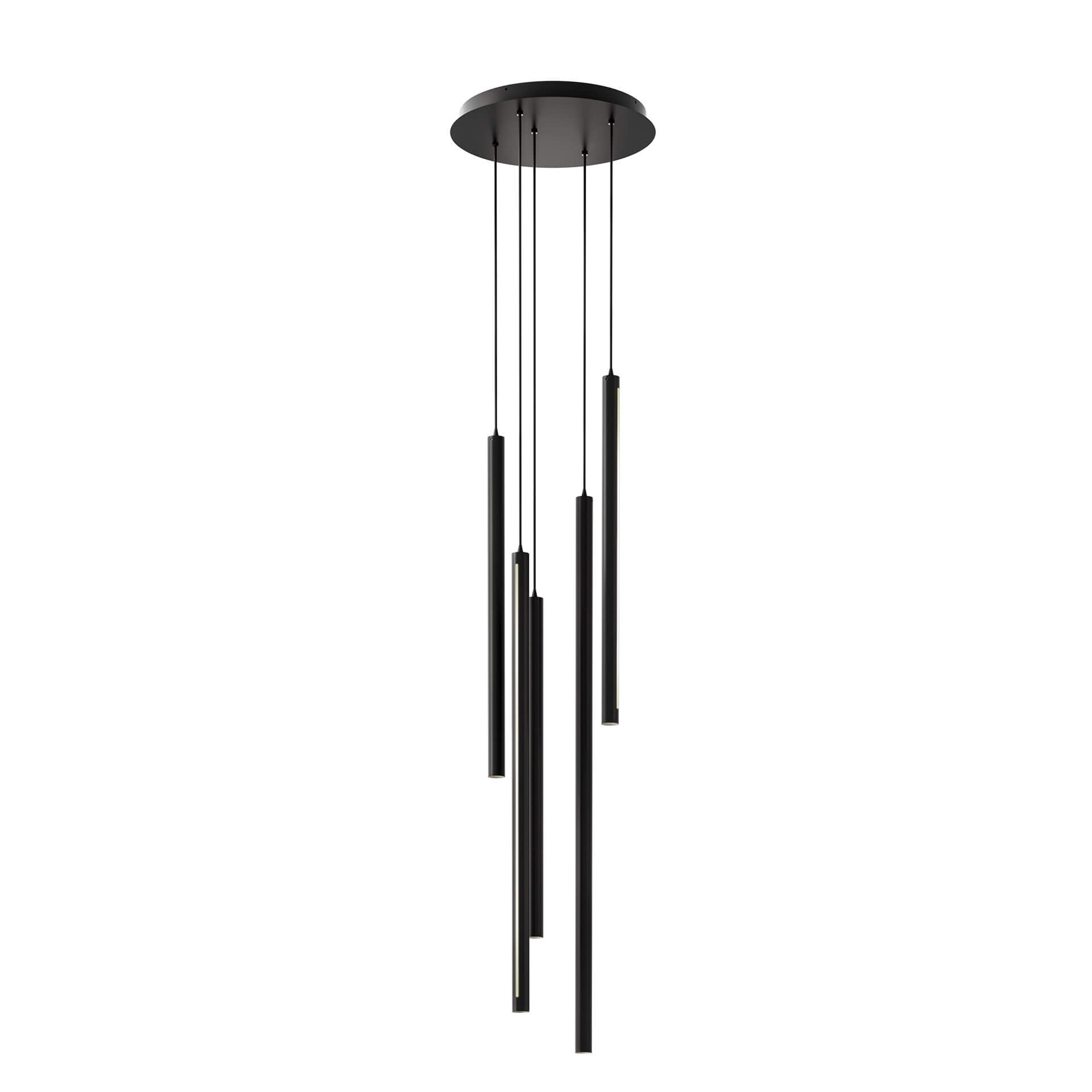 DALS PDLED120-5-BK Round Canopy - 5 piece Decorative pendant cylinder