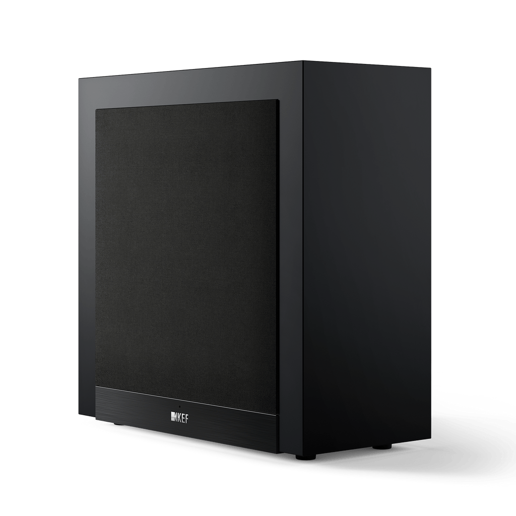 Kef UltraThin, 1 x 10in Woofer, 250W Amp Subwoofer Black T2BL, Each