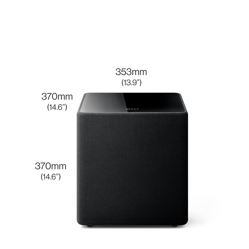 Kef 1 x 10in Woofer & 300W RMS Subwoofer Black KUBE10MIE, Each