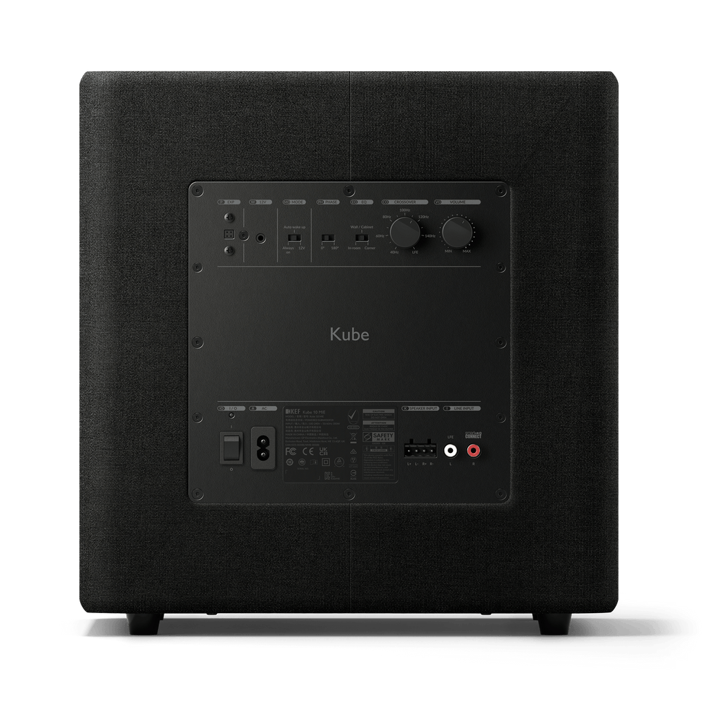 Kef 1 x 10in Woofer & 300W RMS Subwoofer Black KUBE10MIE, Each