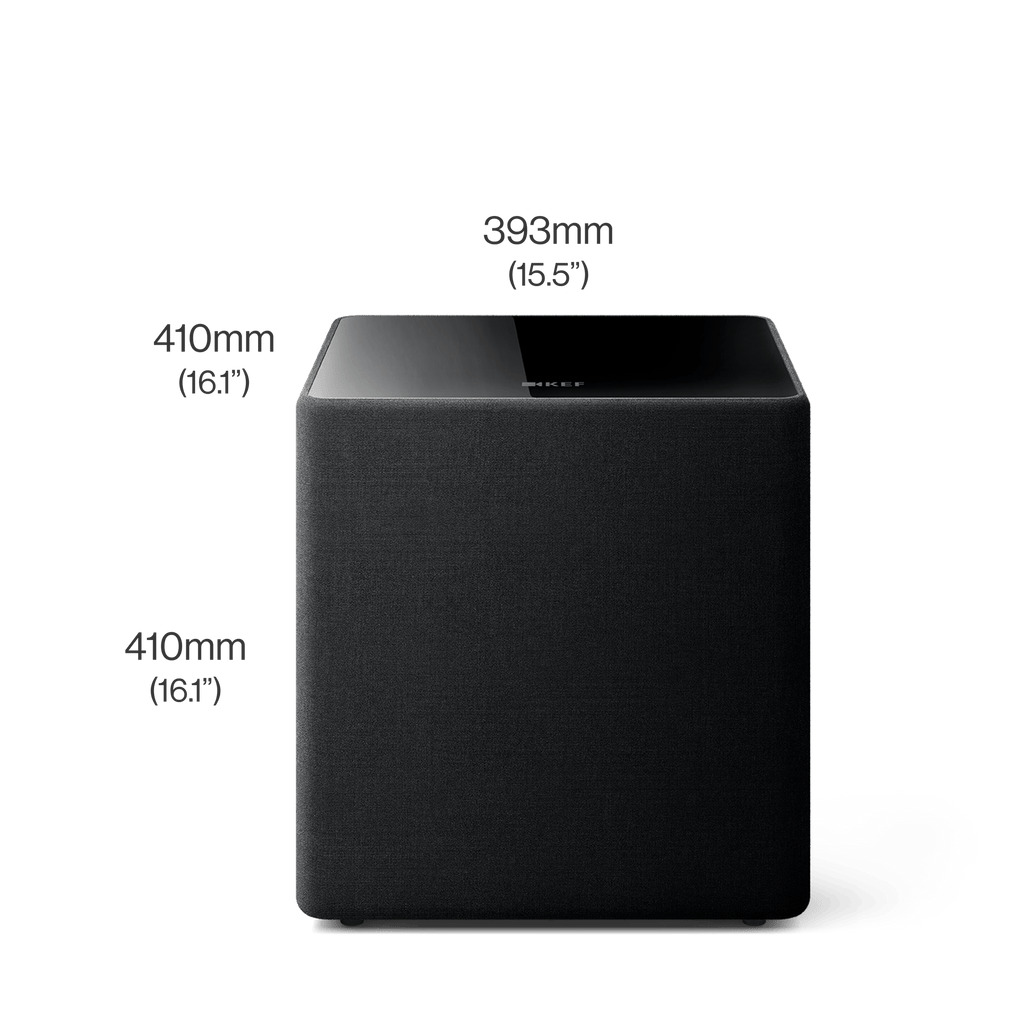 Kef 1 x 12in Woofer & 300W RMS Subwoofer Black KUBE12MIE, Each