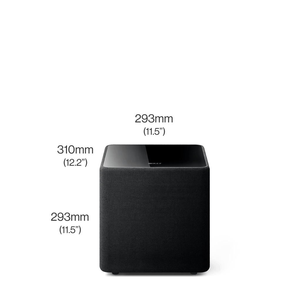Kef 1 x 8in Woofer & 300W RMS Subwoofer Black KUBE8MIE, Each
