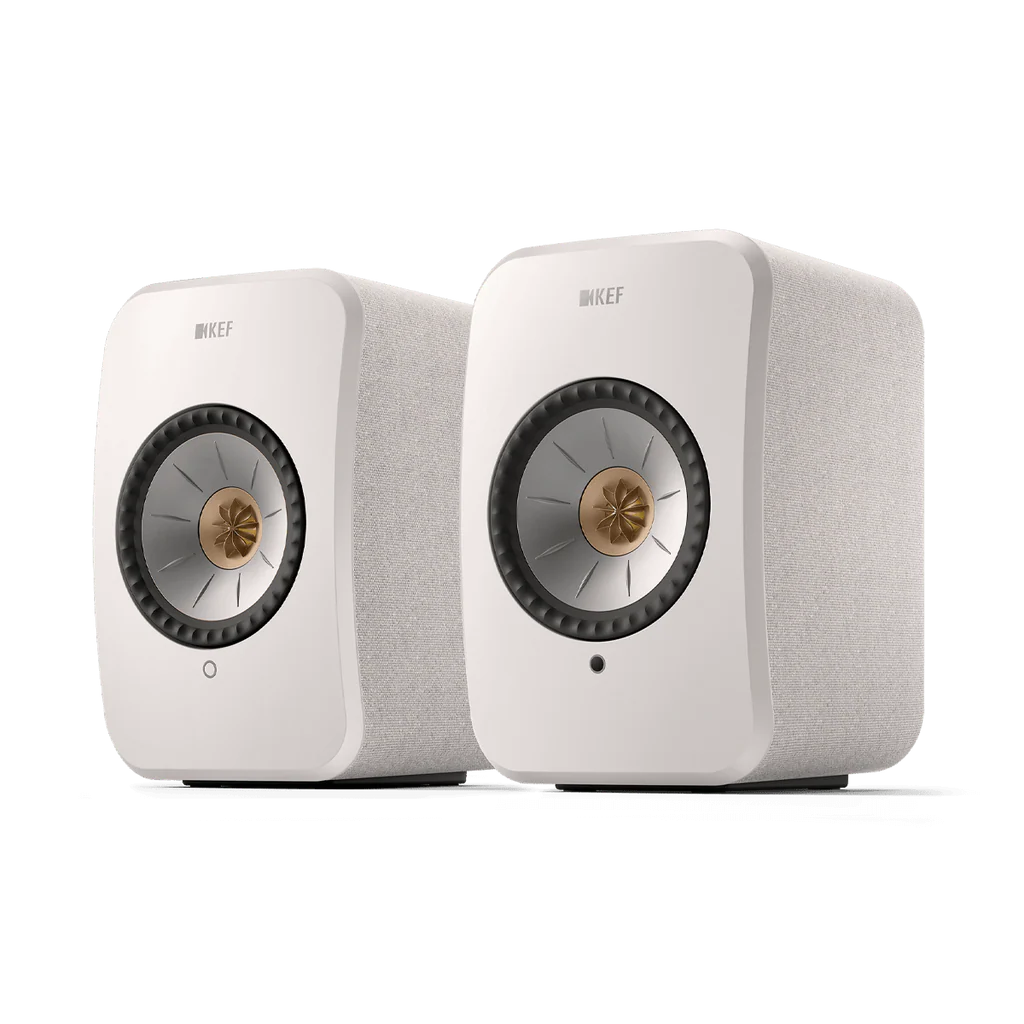 Kef LSXIICW Wireless HiFi Bookshelf Speakers Soundwave Cotton White, Pair