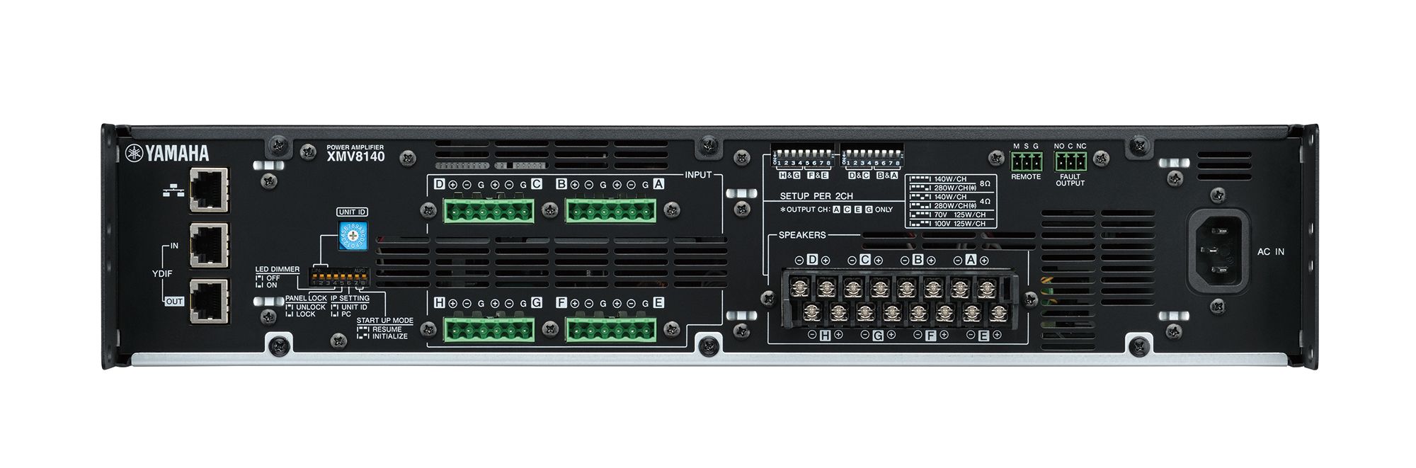 Yamaha CIS XMV Series Power Amplifier Dante