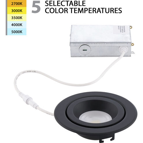 WAC Lighting R4ERA2R-W9CS-BK Lotos LED Black Complete Kit Recessed Lighting, Each