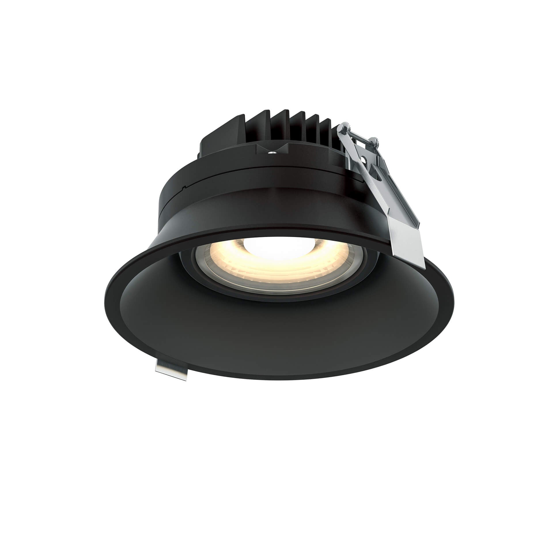DALS RGM6-CC-V-BK 6 Inch Round Indoor/Outdoor Regressed Gimbal Down Light - universal 120V-347V, 0-10V dimming