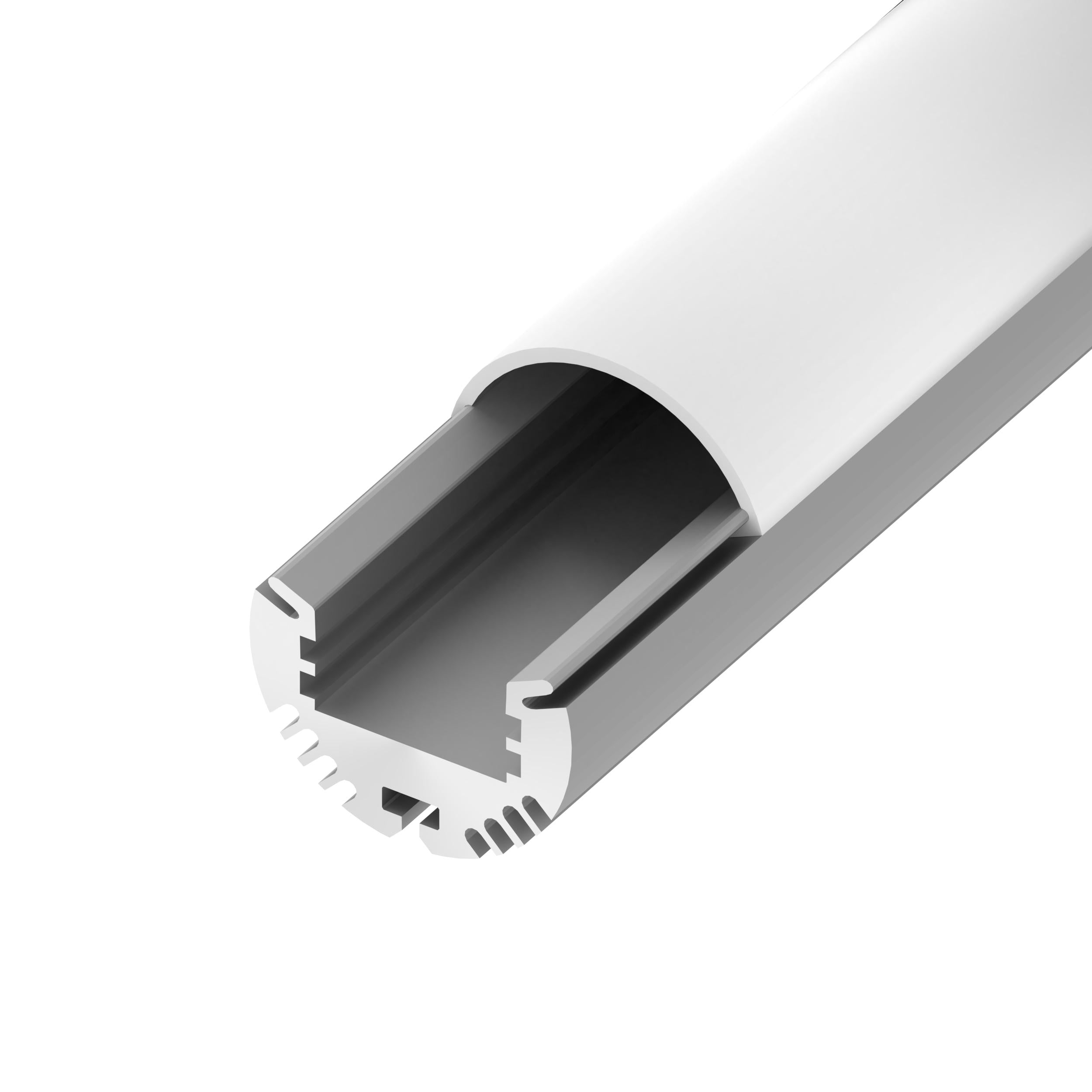 Diode Channel Bundle, CLOSET ROD, 79 in. piece, 24mm diameter, Frosted Lens, 1 open end cap, 1 closed end cap, 180 degree swivel bracket, 2 support brackets and 2 closet brackets