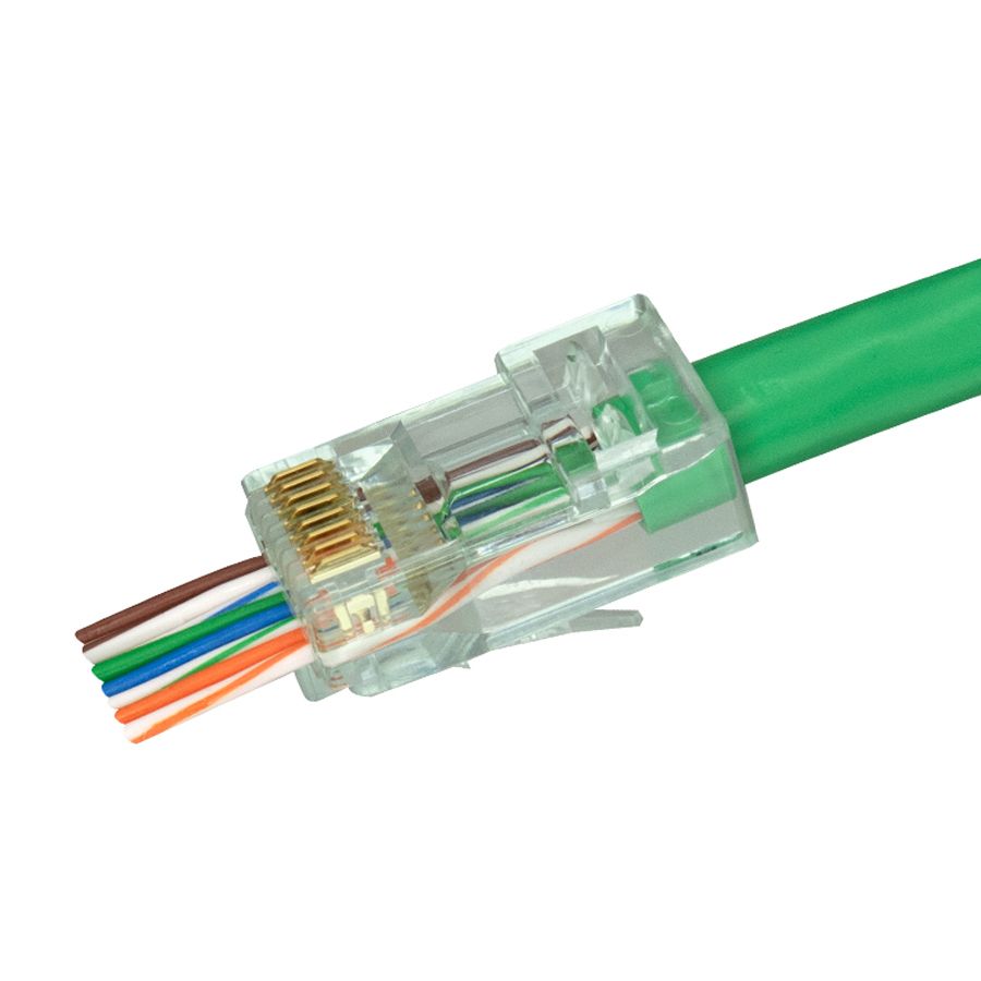 Simply45 ProSeries Cat6 Unshielded Pass-Through RJ45 Modular Plugs with Cap45® 100 pc/Jar