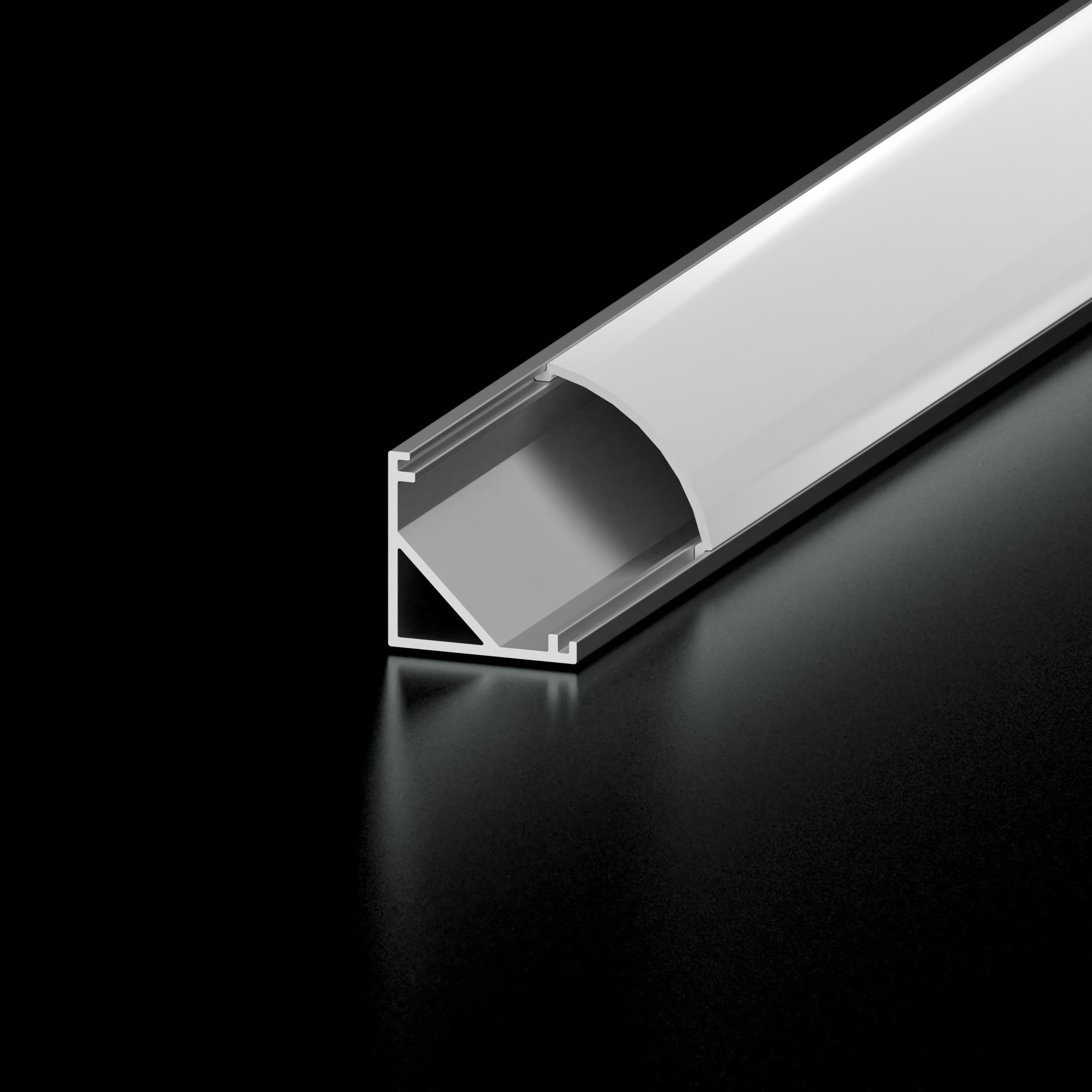 Diode S45 Channel Accessory Pack, 2 Open End Caps, 2 Closed End Caps, 4 Mounting Clips, 4 Mounting Screws