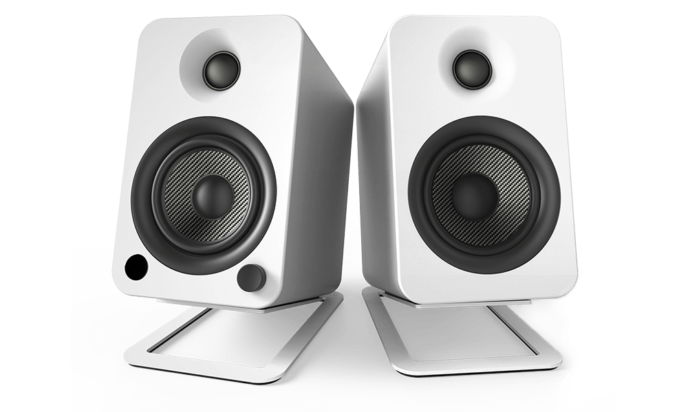 Kanto S4W Desktop Speaker Stands for Midsize Speakers - White