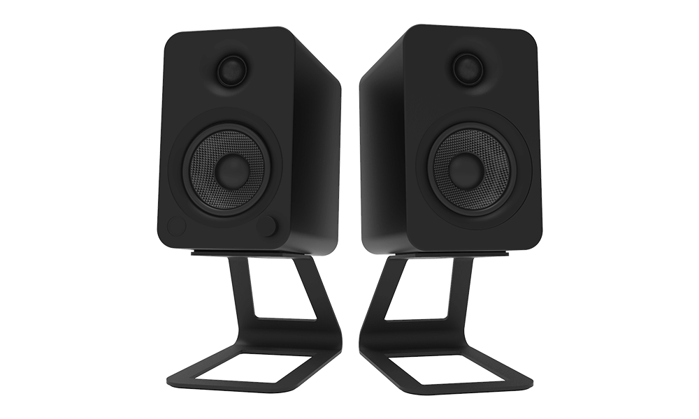 Kanto SE4 Elevated Desktop Speaker Stands for Midsize Speakers - Black