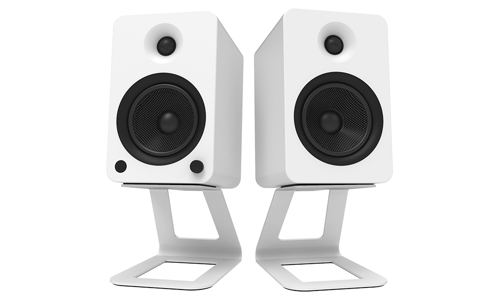 Kanto SE6W Elevated Desktop Speaker Stands for Large Speakers - White