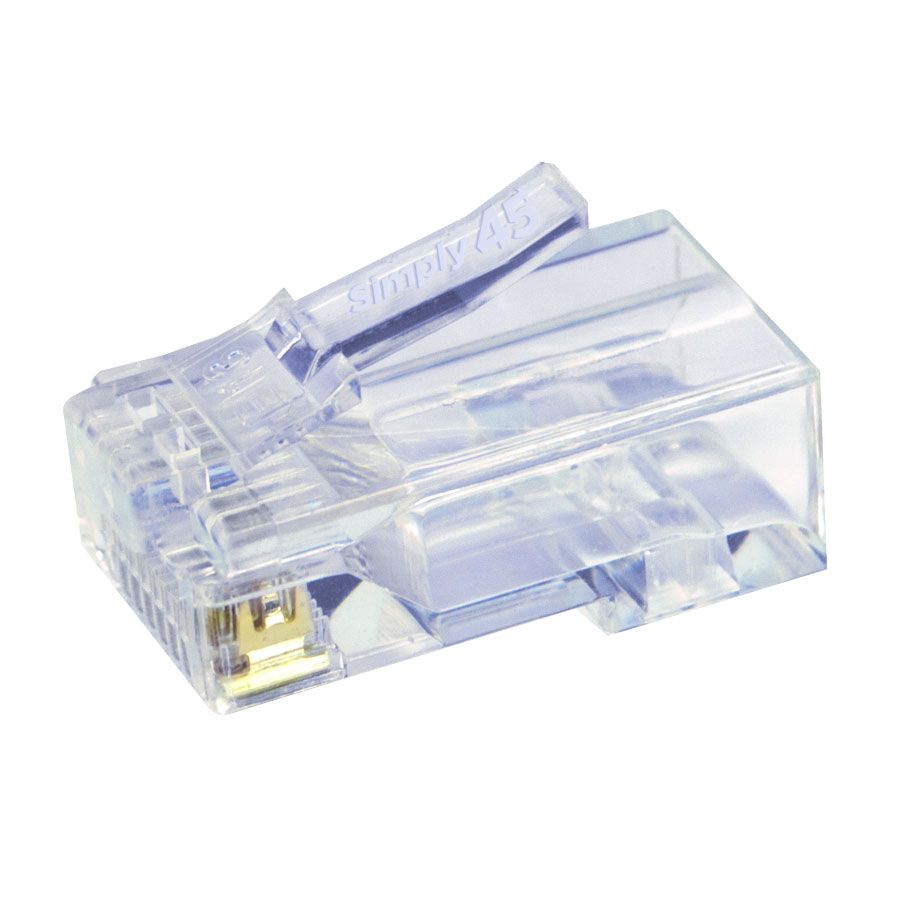 Simply45 Pass Through Blue Tint - Cat5e UTP - 50pc Clamshell