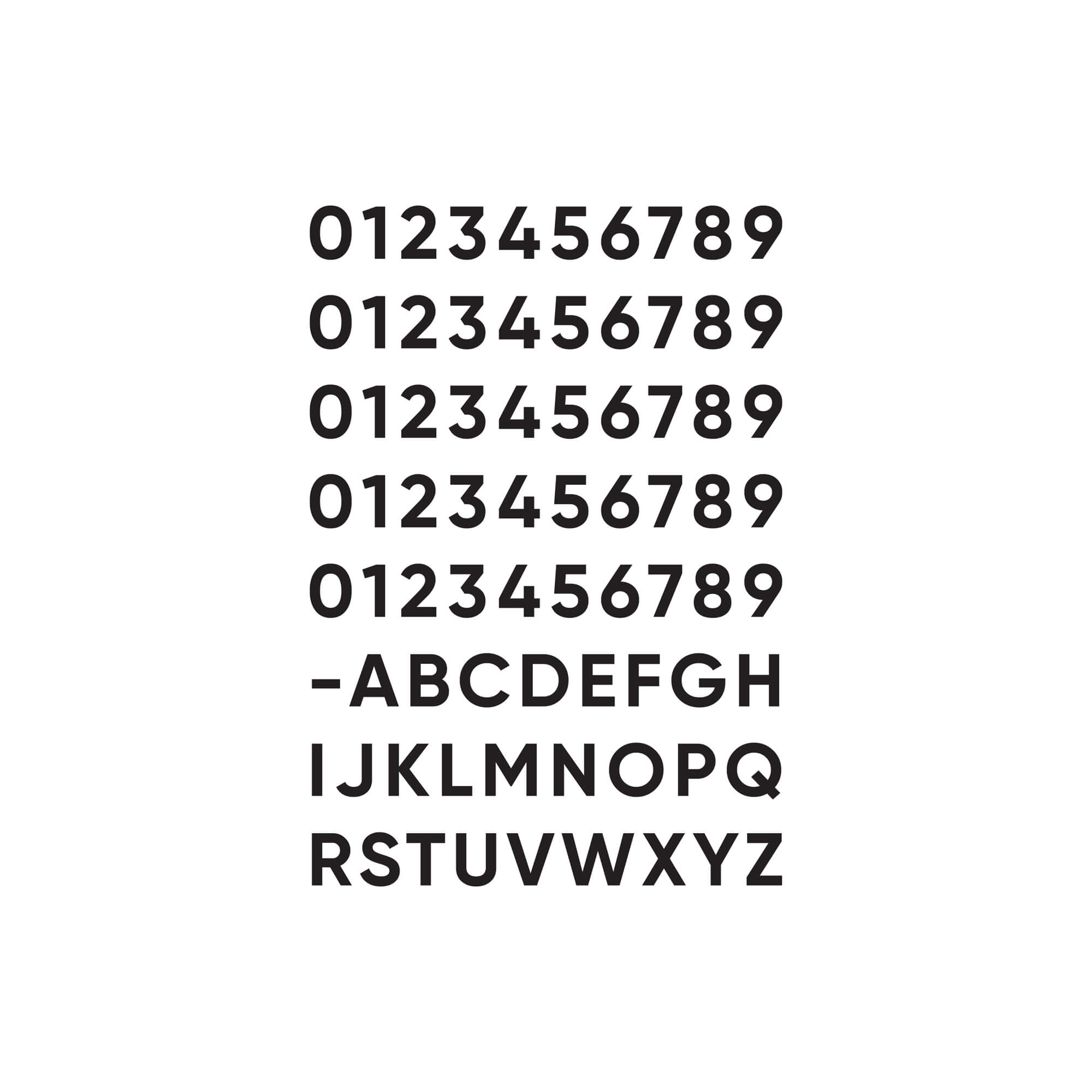 DALS SQS10-NUM-BK SQS10 Number Pack 50# +27 Letters