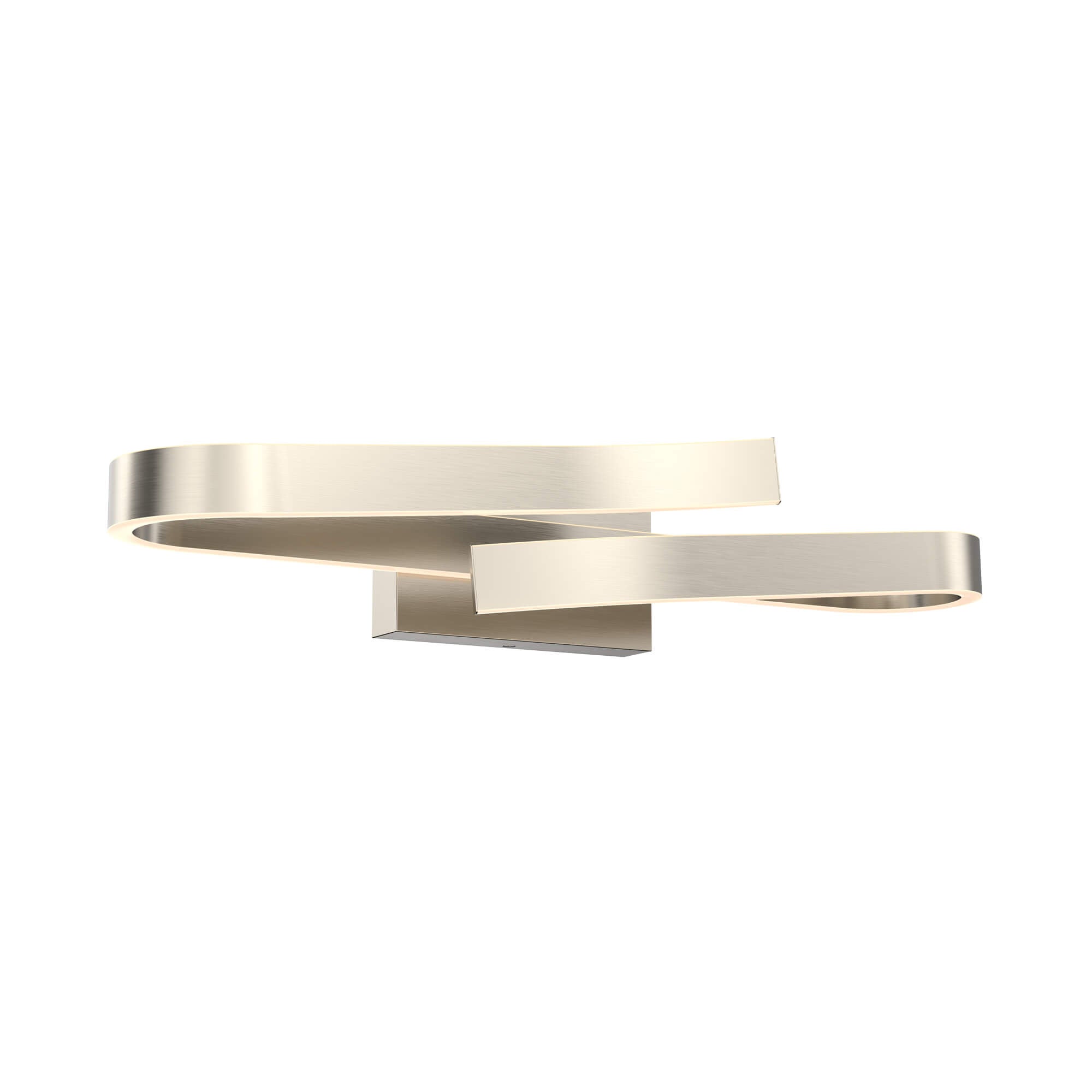 DALS VRB24-CC-SN Curled rectangular vanity wall sconce