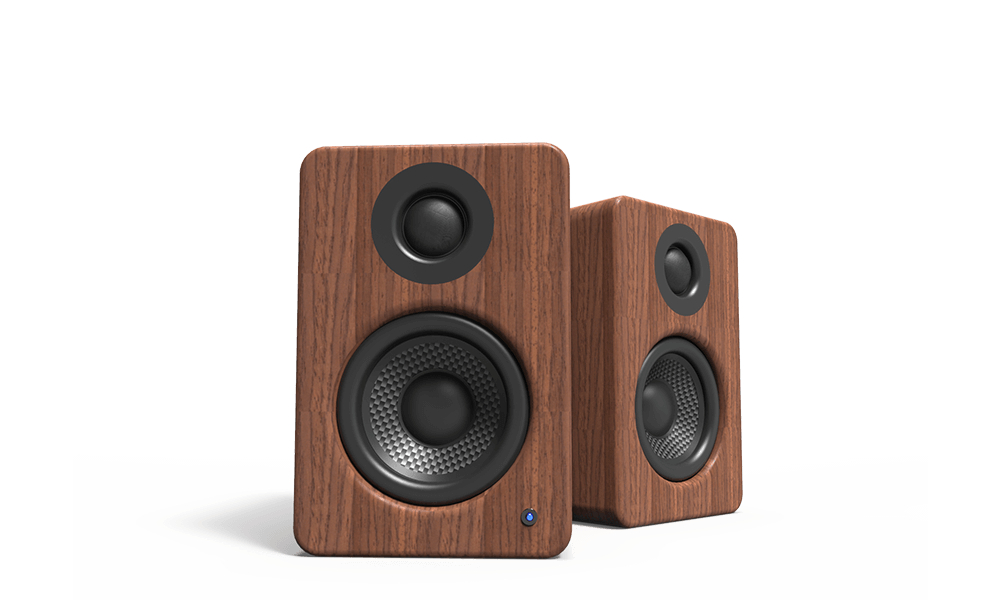 Kanto YU2WALNUT 3" Driver - Powered Speakers with USB DAC and 3.5mm AUX - Walnut