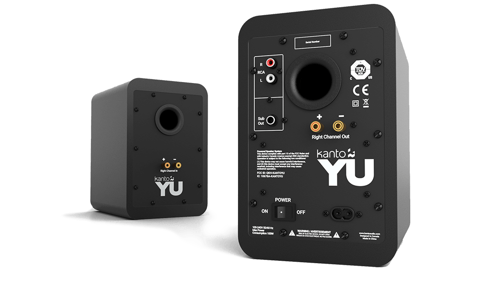 Kanto YU Powered Speakers with Bluetooth¬ and RCA Input - Black