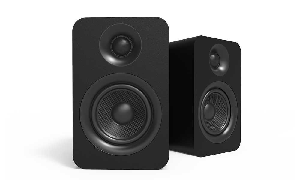 Kanto YUP4 Pair - Passive Speakers with 1" Silk Dome Tweeter and 4" Kevlar Woofer - Black